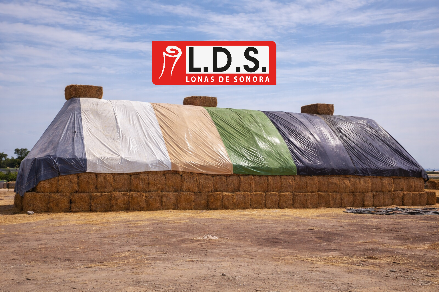 Silo cubierto con lona